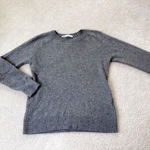Zara Wool Cashmere Sweater Crew Neck Size S Gray